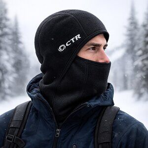 CTR Black Thermal Fleece Balaclava Mask S/M Ski Snowboard Face Cover